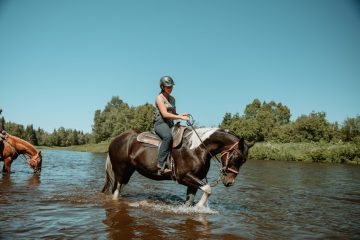 Randonnée à cheval en famille ou entre amis en nature au Québec